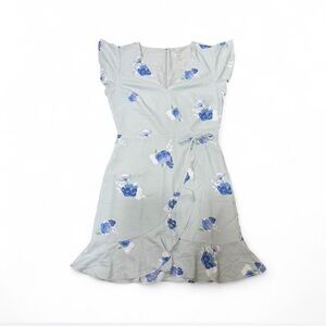 LOFT Gray and Blue Dress